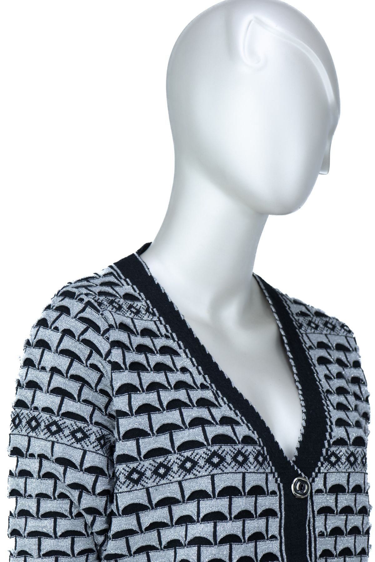 Kadın Kışlık Anne Hırka Pamuklu Triko Örme Simli Önden Düğmeli Çift Cepli Rahat Kesim